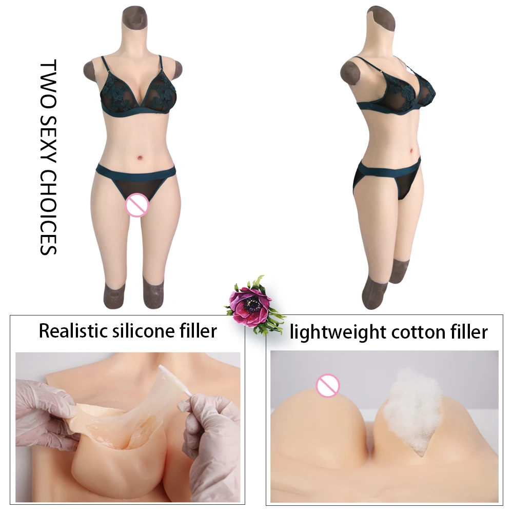 Цельное Силиконовое боди трансгендер имитация груди с руками формы для