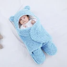 Детский спальный мешок 6 видов цветов, сверхмягкое пушистое Флисовое одеяло для новорожденных, детская одежда для мальчиков и девочек, детская пеленка