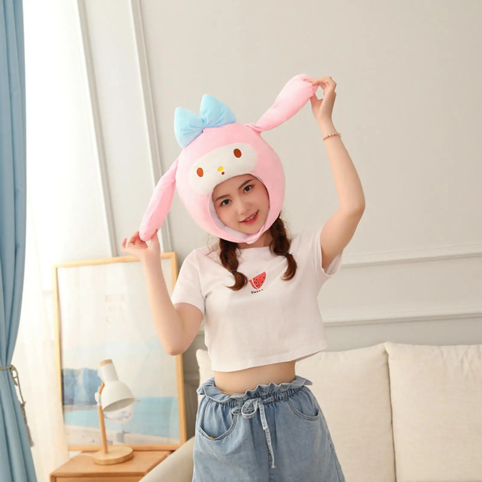 

Cute Plush Hat Warm Animal Headwear Headband for Winter Dress up Kids Adult
