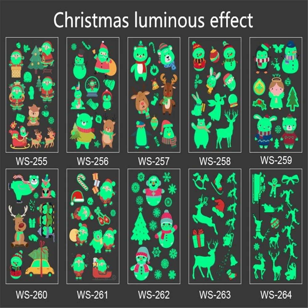 1 шт. светящиеся временные тату наклейки вечерние украшения Рождественские | Дом