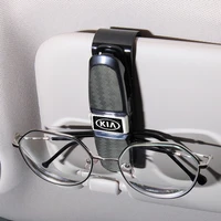 1pcs car portable sun visor glasses holder ticket card holder for kia logo k2 k3 kx3 k4 k5 cerato ceed rio forte sportage goods