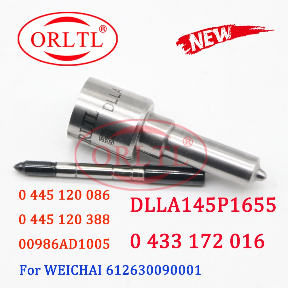 

DLLA145P1655 Fuel Spray Nozzle DLLA 145P 1655 oem 0433172016 CR FOR CNHTC Howo WEICHAI 0445120388 0445120086