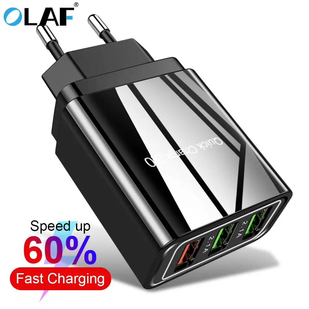 OLAF USB зарядное устройство Quick charge 4 0 для iPhone X 8 7 быстрое Samsung A50 A30 S9 Xiaomi Huawei qc 3