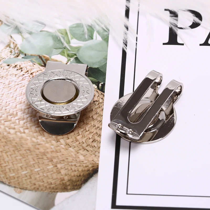 

Golf Cap Clip Marker Golf Ball Aiming Marker Alloy Professional Golf Training Kits Magnet Clip Chrome Coating