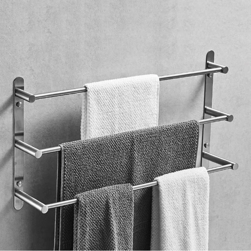 

Chrome Bathroom Towel Rack 304 Stainless Steel Towel Bar Wall Mount Towel Holder 40cm/50cm/60cm Bathroom Accessories