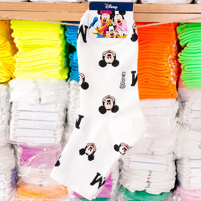 Disney женские носки с героями мультфильмов хлопковые Harajuku футболка унисекс