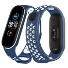 Ремешок силиконовый для xiaomi mi band 6 5 4, сменный спортивный браслет для смарт-часов