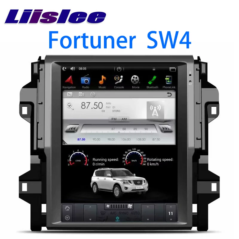 LiisLee Автомобильный мультимедийный DVD GPS HiFi аудио Радио стерео для Toyota Fortuner SW4 AN150 2015