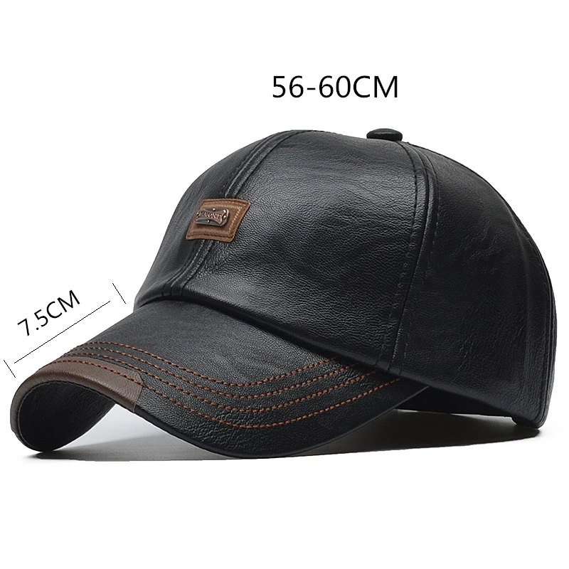 [NORTHWOOD] Марка Осень Зима Кожаная Бейсболка Мужчины Женщины Gorras Planas Snapback Hat Bone Masculino PU Кожаная Шапка Дальнобойщика
