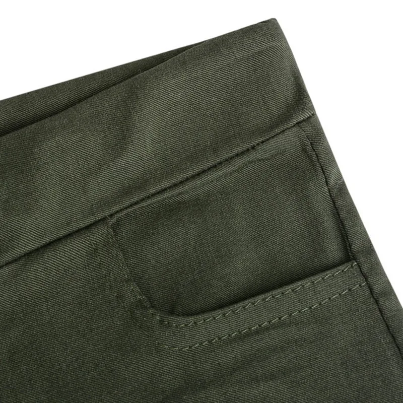 

Ogilvy Mather 2020 Spring Lace Up Waist Casual Women Pants Solid Pencil Pants Multi-Pockets Plus Size Straight Slim Fit Trousers