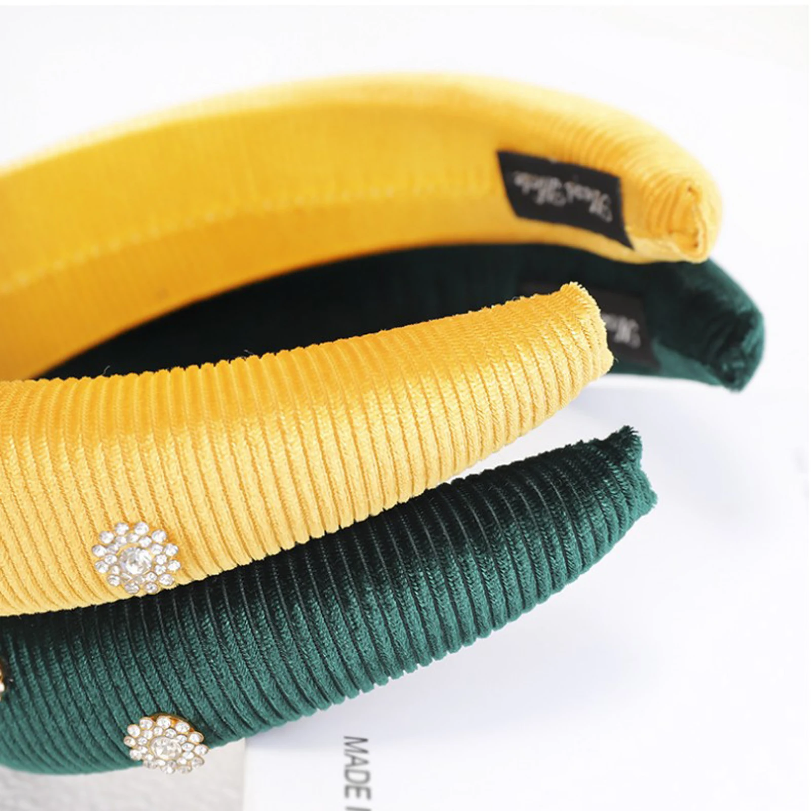 Новинка модная теплая повязка на голову блестящая полосатая толстая губка