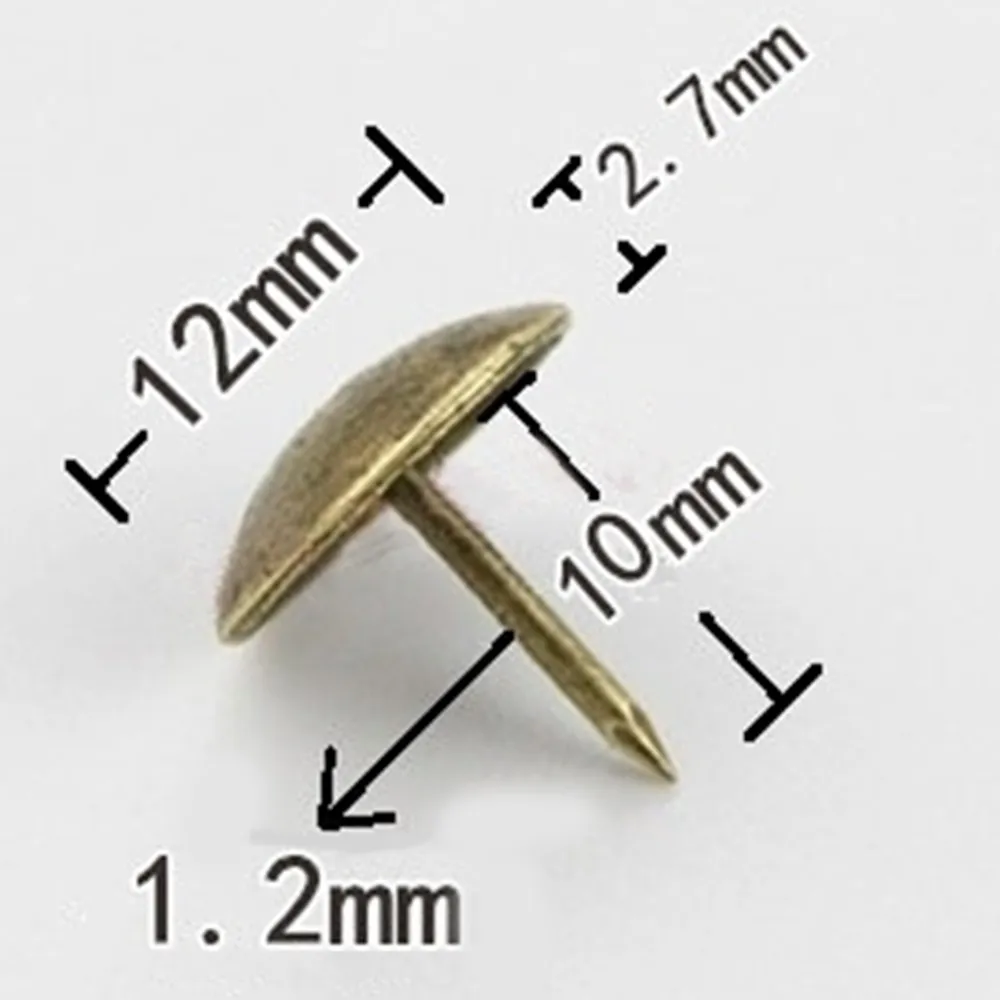 100 шт 12x13 мм имитация медных гвоздей винтажные глянцевые поролоновые гвозди