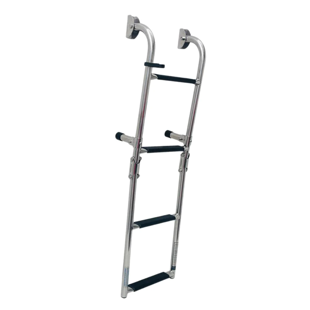 

4 Step Boat Ladder Boarding Inboard ABS Swim Platform Ladder Stainless