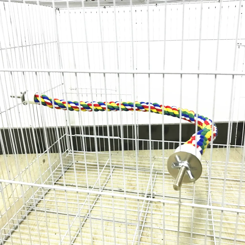 

New Bird Toys Hanging Multicolor Rope Toys Type For Rope Bungee Bird Toy Budgie Chew Rope Bird Cage Cockatiel Toy Pet Stand