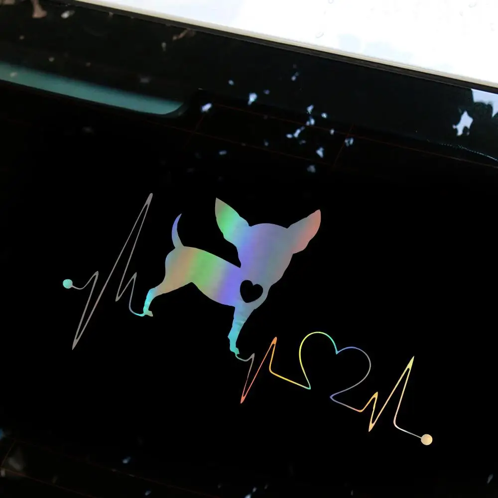 Автомобильная наклейка на окно бампер французский Бульдог Heartbeat 3D виниловая