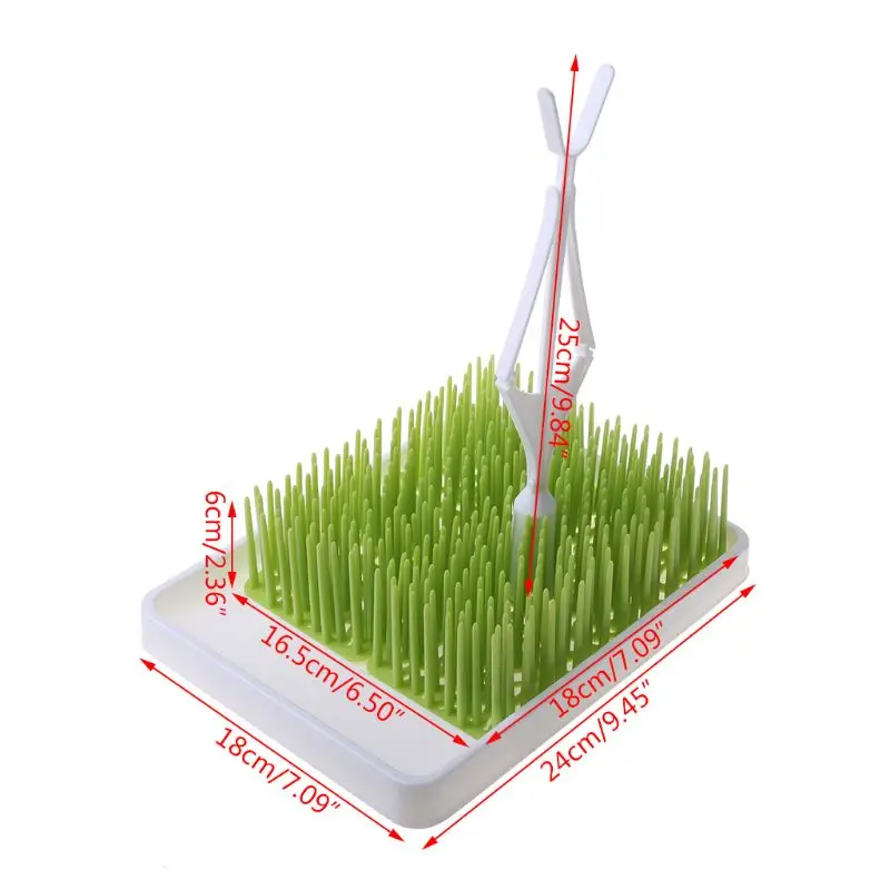 

Baby Bottle Countertop Drying Rack Creative Lawn Shape Utensils Drying Holder Drain Rack