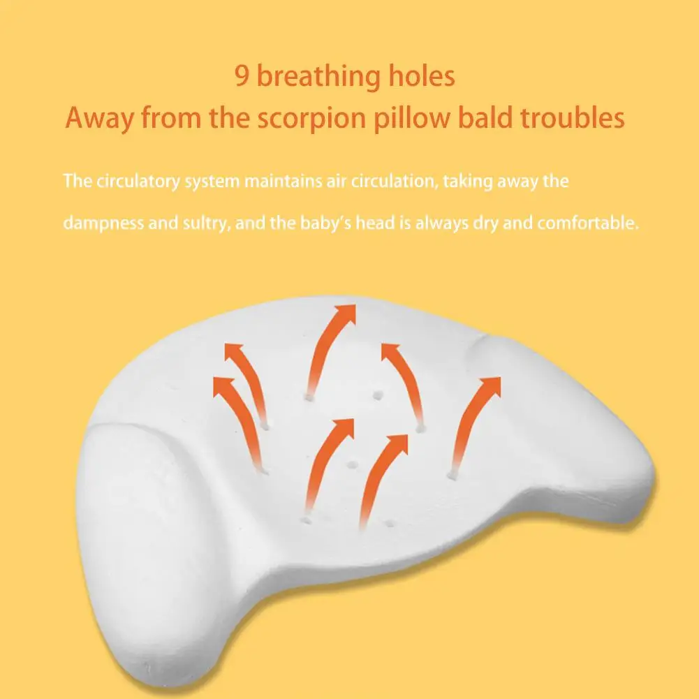 Подушка для новорожденных с защитой от смещения головы детская подушка