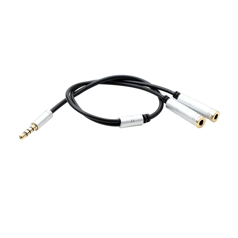 2019 Splitter Headphones jack 3.5 mm Stereo Audio Y-Splitter 2 Female to 1 Male Cable Adapter microphone plug for Earphone | Электроника