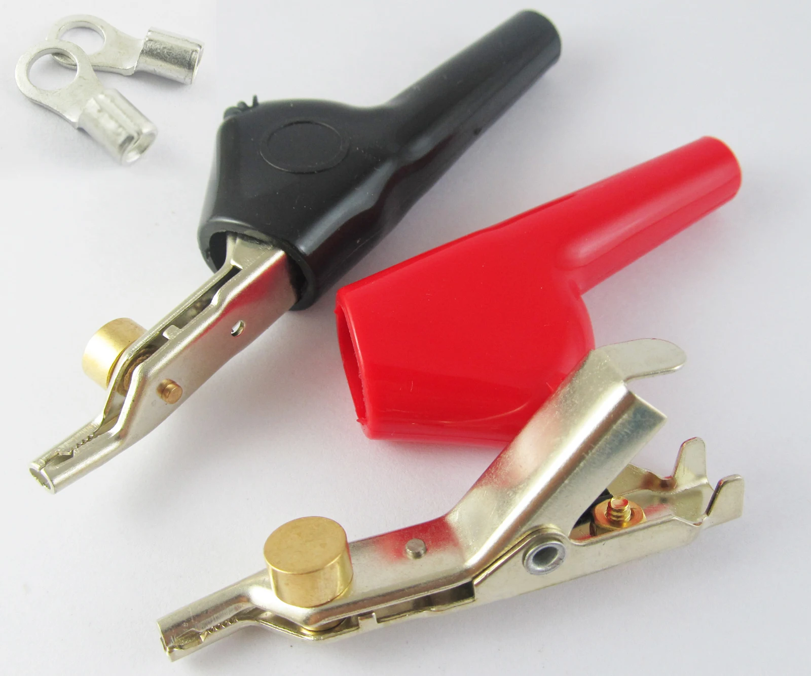 

1 pair Angled Bed of Nails Butt Sets Telephone Test Clip Free Solder Red Black