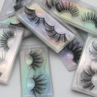 top selling for make up natural 1015 pairs mink false eyelashes set handmade lash box with tray packaging fedex free shipping