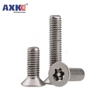 1050pc m3 m4 m5 m6 304 stainless steel six lobe torx flat countersunk head with pin tamper proof anti theft security screw bolt
