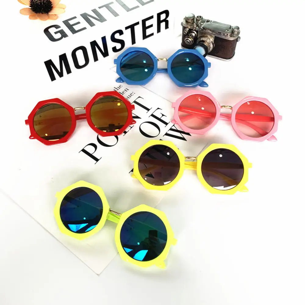 Модные Светоотражающие детские солнцезащитные очки для улицы красочные Uv400