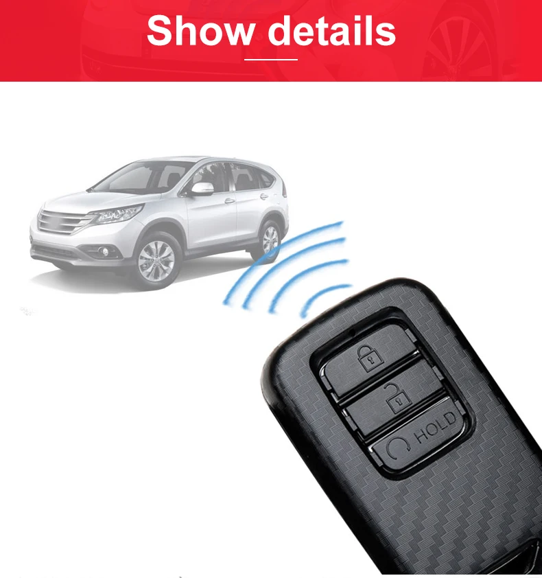 Карбоновый чехол для ключа автомобиля для Honda Civic CR-V HR-V Accord Jade jazz City Pilot Crider Odyssey