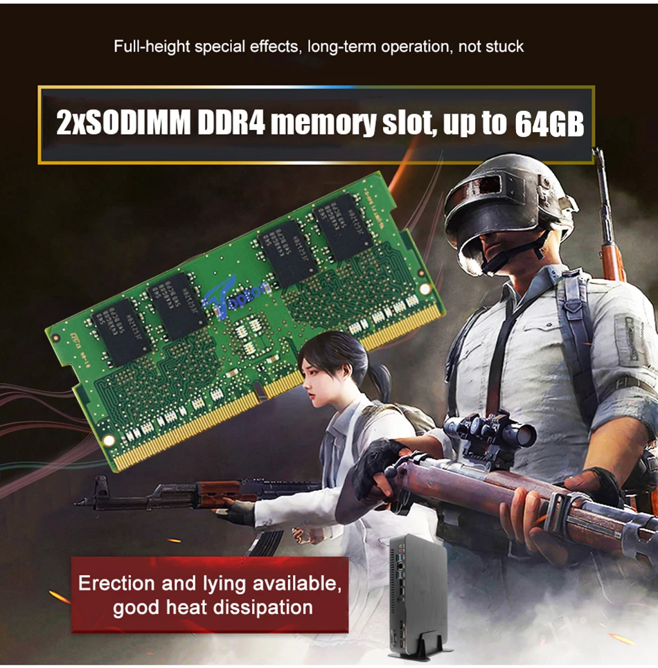 Мини игровой ПК Intel Core i7-8700 i5-8500 i3-8100 GTX 1650 4GB Win10 настольный компьютер M.2+ 2,5 ''SATA 7* USB 4K DP HDMI2.0 DVI AC Wi-Fi