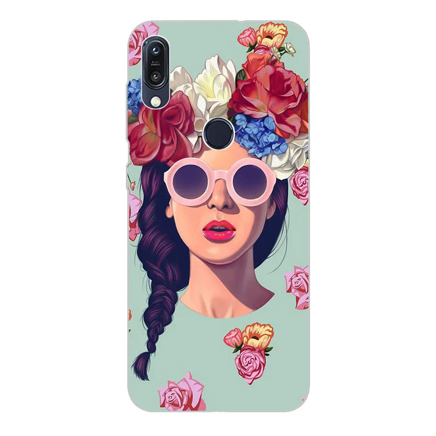 Case for Asus Zenfone Max Pro M1 ZB601KL ZB602KL Soft Silicone Floral Flower-Pattern Paint Cover Phon |