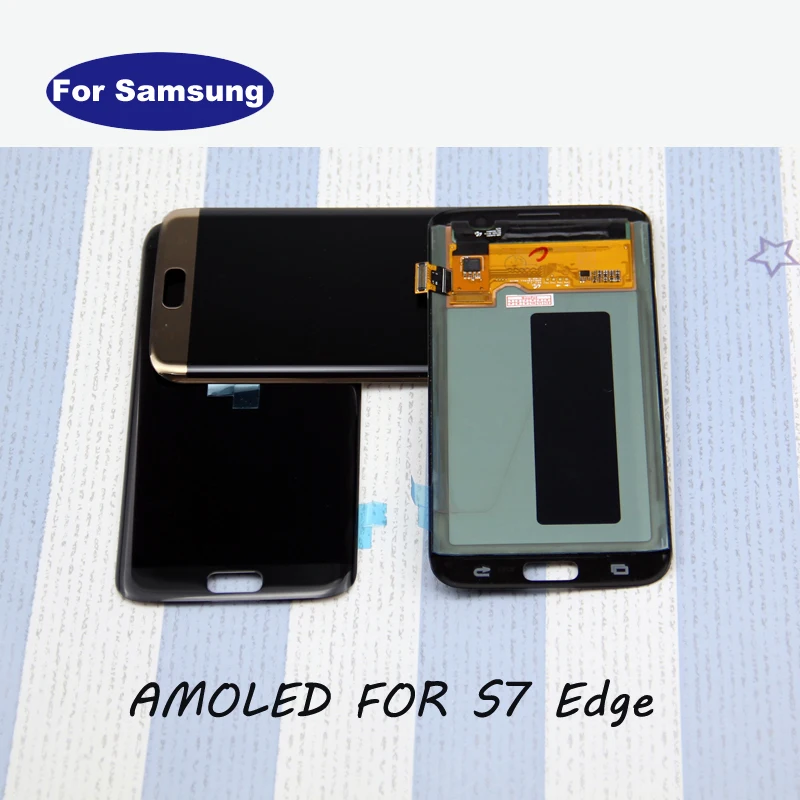 ЖК-дисплей для SAMSUNG GALAXY S7 Edge S7edge G935F G935A, ЖК-дисплей, сенсорный экран, дигитайзер, 5,5 дюймов, Super Amoled
