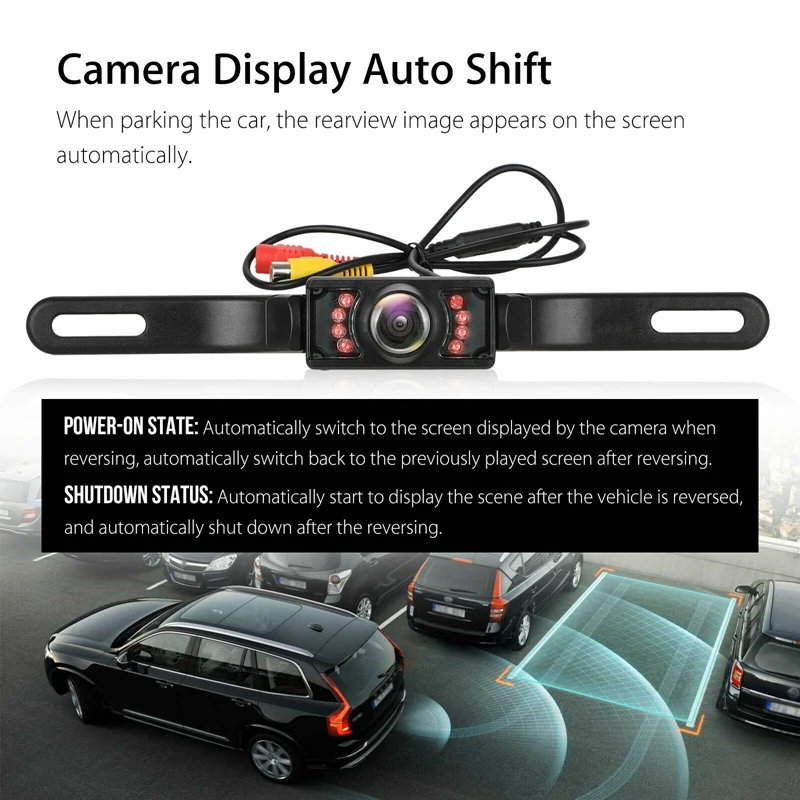 Car License Backup Camera Rear View HD Parking System Night Vision 5 Inch Monitor TFT LCD Screen Digital | Автомобили и мотоциклы