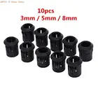 10 шт 3 мм5 мм8 мм черный пластиковый светильник светодиодный держатель диода черный зажим
