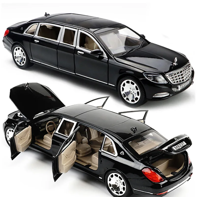 

Children Difts 1:24 Maybach S600 Metal Car Model Diecast Alloy High Simulation Car Models 6 Doors Can Be Opened Inertia Toys For