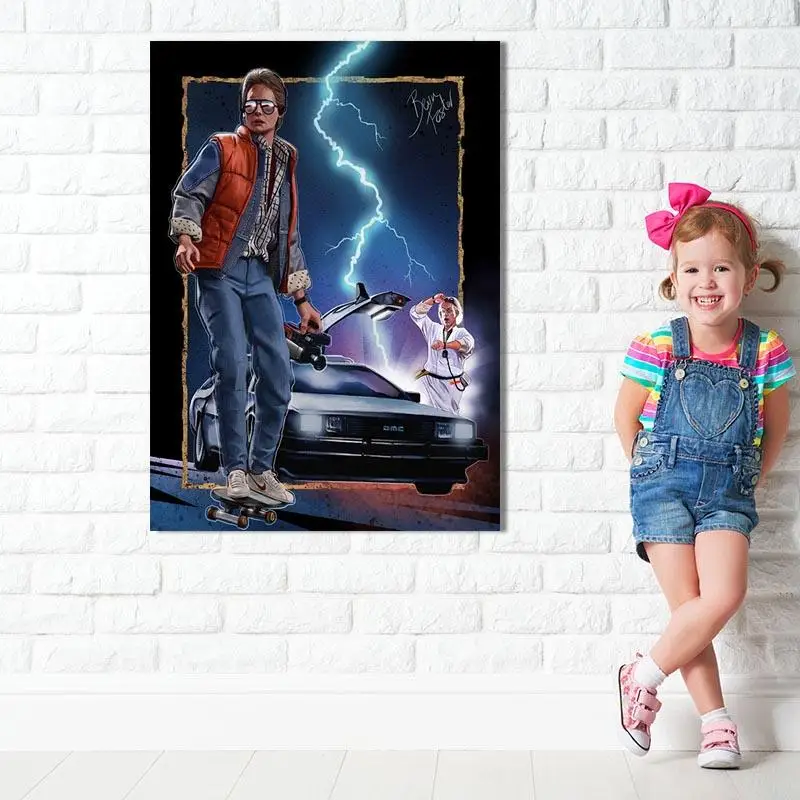 

Back To The Future Movie Poster Wall Art Canvas Painting Poster and Pictures for Office Hospital Living Room Bedroom Dcor