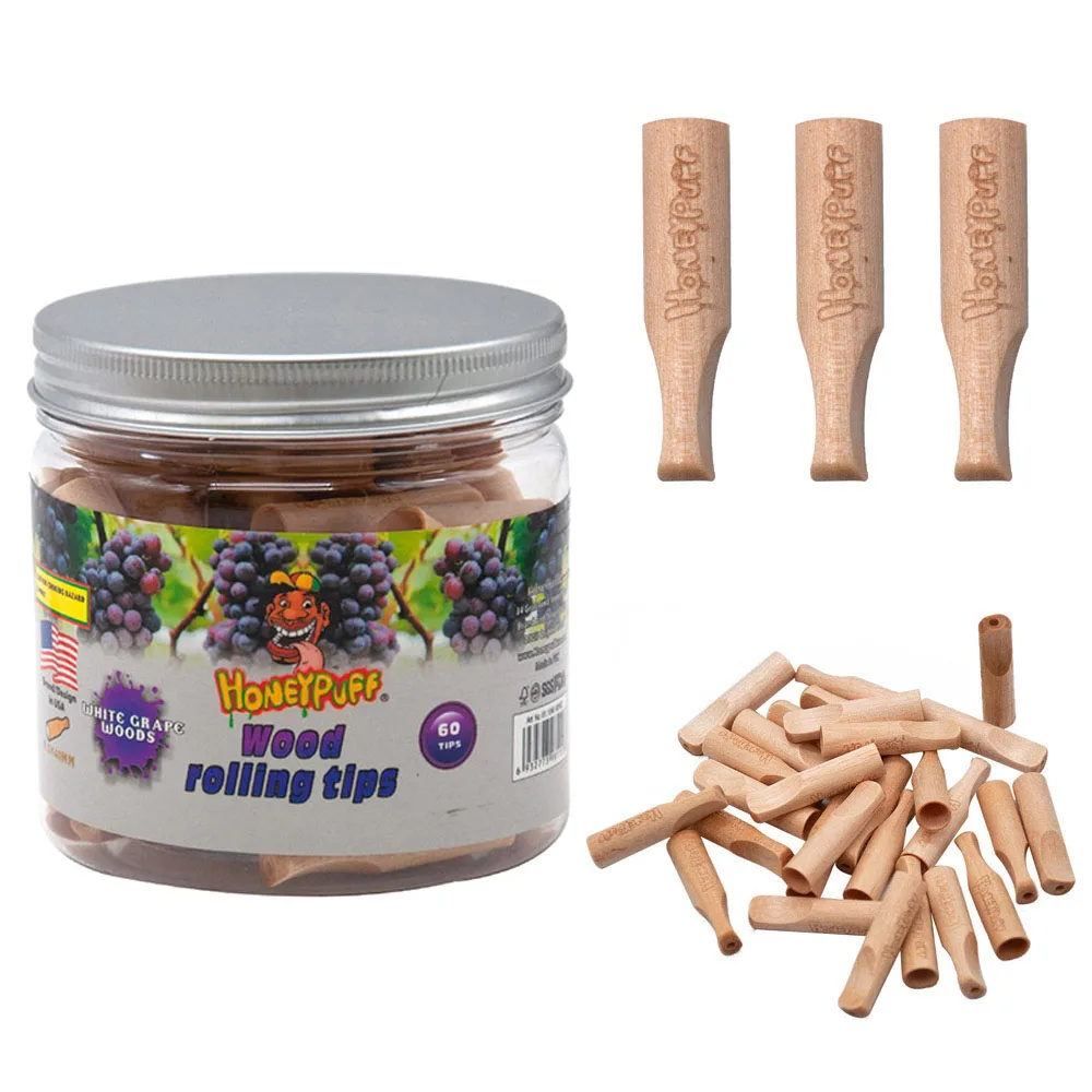 Прокатки деревянная игрушка фильтр наконечники с Уайт грейп вкус 40 мм для