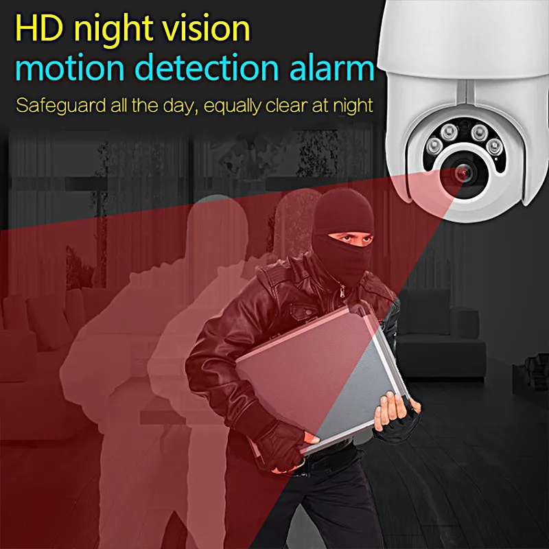 

128G Wireless Network Camera Home Surveillance Motion Detection Camera Automatically Tracks Outdoor Waterproof Security Webcam