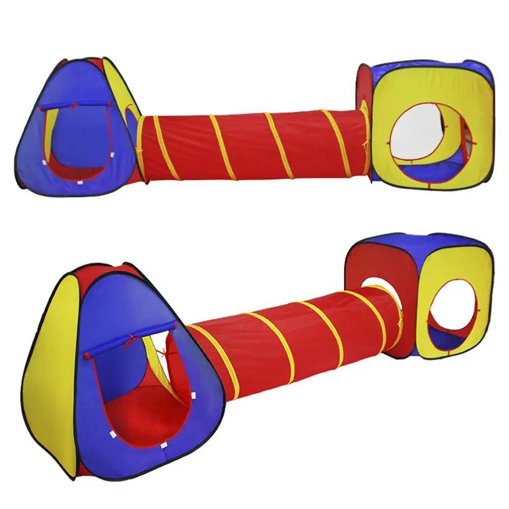 

Children's Play Tent With Ball Hole Crawling Tunnel Castle Tent Foldable Toddler Play House Suitable For Boys And Girls Gifts