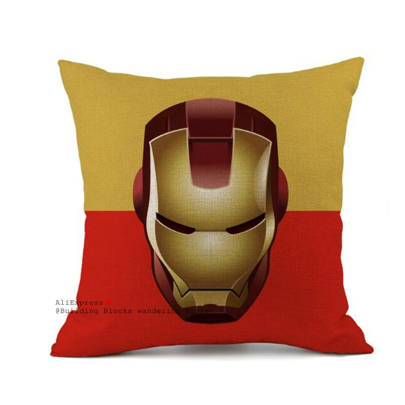45cm only pillowcase Ковер Мстители 60*60 см, плюшевые игрушки Marvel, Бэтмен, Человек-паук, железный человек, Капитан Америка, фланелевый Рождественский подарок для детей - Цвет: 45cm only pillowcase