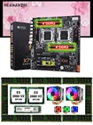 Материнская плата HUANANZHI X79-8D с 512G NVMe M.2 SSD, два процессора Xeon E5 2660 V2, кулеры, память 128G(8*16G) 1866 REG ECC