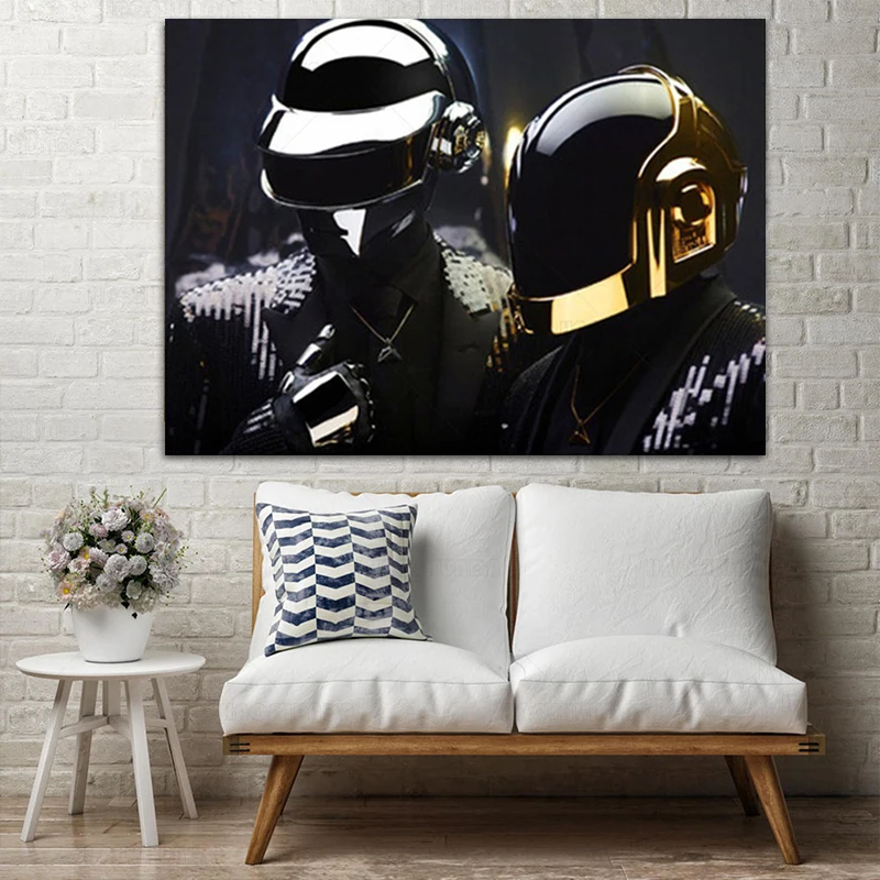 Daft панк маска Поп-музыка певица постер на продажу настенная живопись Гостиная