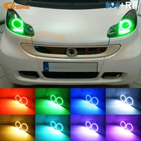 for smart fortwo w451 2007 2014 rf remote bluetooth compatible app multi color rgb led angel eyes kit halo rings light