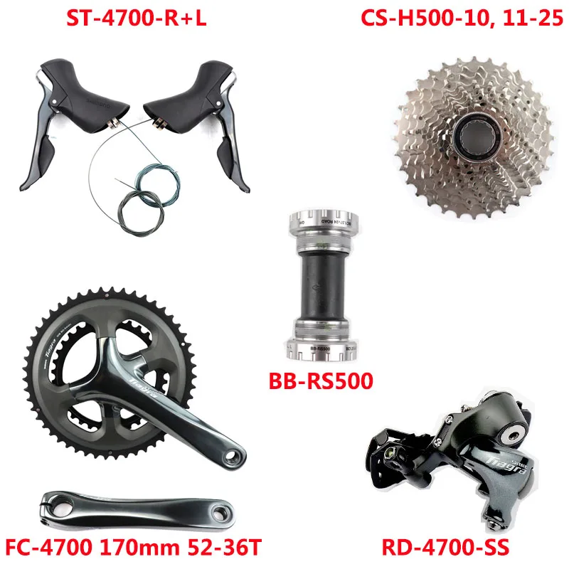 

SHIMANO Tiagra Set ST-4700 RD-4700-SS FC-4700 RS500 CS-HG500-10