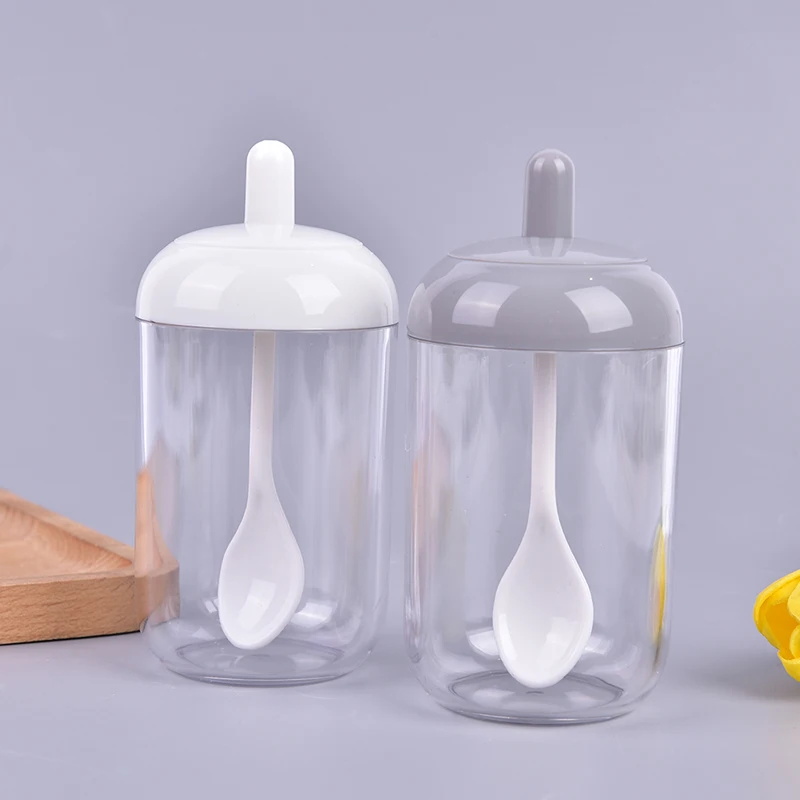 Приправа пластиковые бутылки для приправ с ложкой Кухонный Контейнер масла кофе