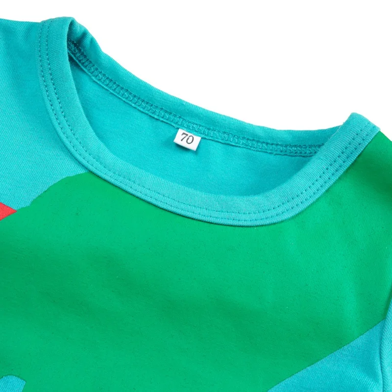 2 шт. новорожденных мальчиков и девочек с длинным рукавом рождественские Боди