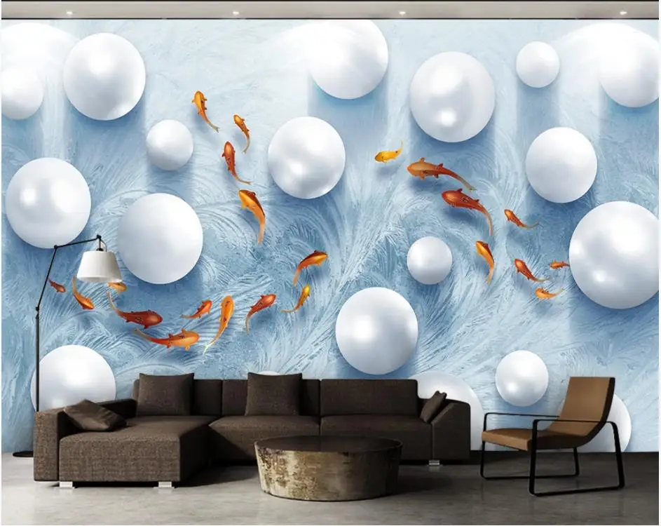 Пользовательские фото обои 3d настенные фрески маленькие свежие и простые 3D мяч