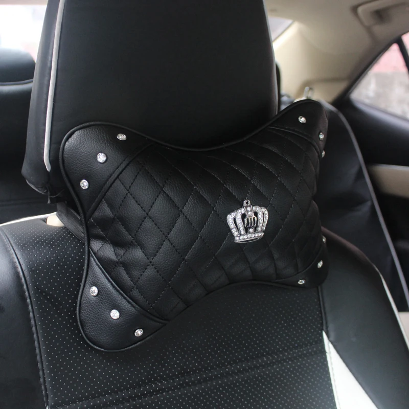 Универсальный чехол для рулевого колеса автомобиля Bling из искусственной кожи, со стразами и кристаллами, украшение для салона автомобиля с кристаллами, аксессуары черного цвета
