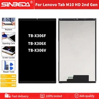 original new 10 1 for lenovo smart tab m10 hd 2nd gen tb x306x tb x306f x306 lcd display touch screen digitizer assembly