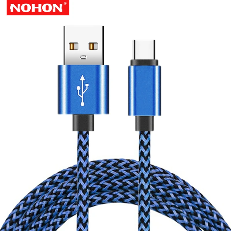 Кабель зарядный NOHON USB Type C для Xiaomi 6 6X 8 9 MIX 2S 3 Redmi Note 7 Pro K20 Samsung S9 S10 Plus 10|Кабели