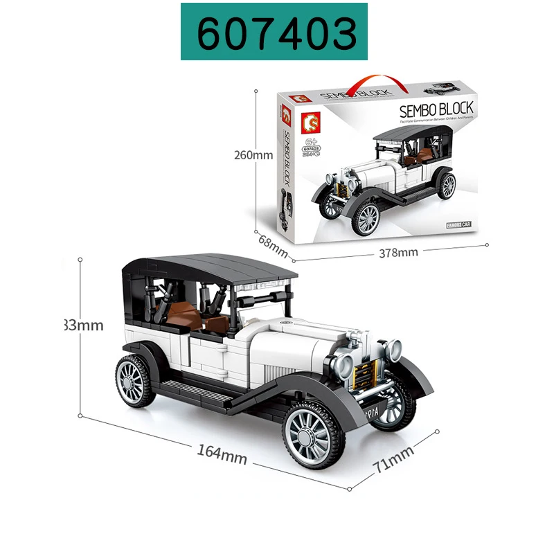

Retro Classic Car Building Blocks 3D Model Creative Puzzle Assembly Toy Set Figure Kids Toys For Boys Kids Gifts