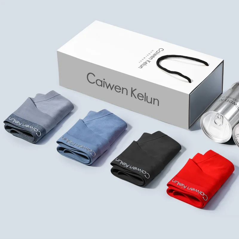 4-piece Set of Men's Underwear Summer Modal Seamless Thin Section Breathable Personality Briefs Trend Men Sexy Under Wear